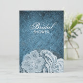 Rustikales Marineblap Brautparty Einladung (Stehend Vorderseite)