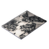 Rustikales Marktbild Sepia-Notebook Notizblock (Linke Seite)