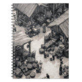 Rustikales Marktbild Sepia-Notebook Notizblock (Vorderseite)