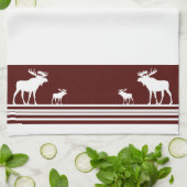 Rustikales Maroon-Elche Küchentuch (Gefaltet)