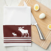 Rustikales Maroon-Elche Küchentuch (Viertel Falte)