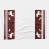 Rustikales Maroon-Elche Küchentuch (Horizontal)