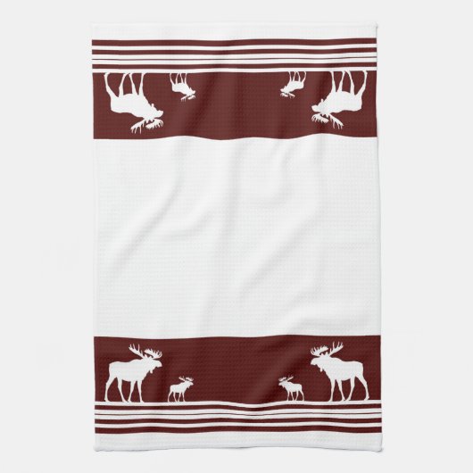 Rustikales Maroon-Elche Küchentuch (Vertikal)