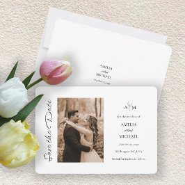 Rustikales Maroon-Foto Hochzeit Speichern Sie die 