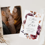 Rustikales Marsala Blumengestelle Foto Hochzeit Save The Date
