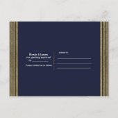 Rustikales Marsala Floral Navy Foto Save the Date Ankündigungspostkarte (Rückseite)