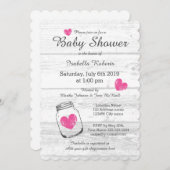 Rustikales Mason Jar Babydusche Einladungen aus St (Vorne/Hinten)