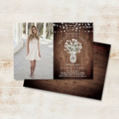 Rustikales Mason Jar Lights Sweet 16 Birthday Foto Einladung