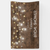 Rustikales Mason Jar String Lights Brautparty Banner (Vertikal)