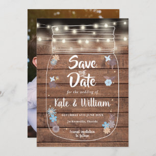 Rustikales Mason Jar String Lights Foto Save The Date
