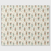 Rustikales Mason-Topf-Geschenkpapier Geschenkpapier (Flach)