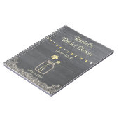 Rustikales Maurer-Glas-Brautparty-Notizbuch Notizblock (Linke Seite)