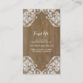 Rustikales Maurer-Glas-Gipskraut und Sonnenblumen Visitenkarte (Rückseite)