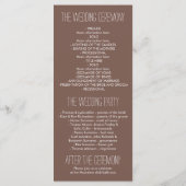 Rustikales Maurerkirschen Lichter Hochzeitsfeiern Programm (Rückseite)