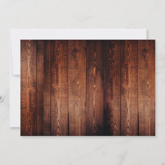 Rustikales Maurerschiff Foto Hochzeit RSVP Karte (Rückseite)