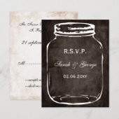 rustikales Maurerschiff Hochzeit Rsvp Karte (Vorne/Hinten)