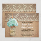 Rustikales Maurerschiff Hydrangea Einladung (Vorne/Hinten)