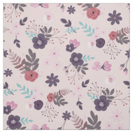 Rustikales Mauve Pink & Plum Floral Trenddesign Stoff