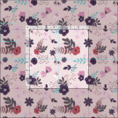 Rustikales Mauve Pink & Plum Floral Trenddesign Stoff (Kachel)