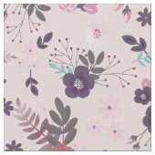 Rustikales Mauve Pink & Plum Floral Trenddesign Stoff (Nahaufnahme)