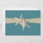 Rustikales Meeresrauschen-Starfish-Brautparty Einladung (Rückseite)