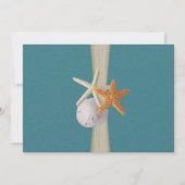 Rustikales Meeresrauschen-Starfish-Brautparty Einladung (Rückseite)
