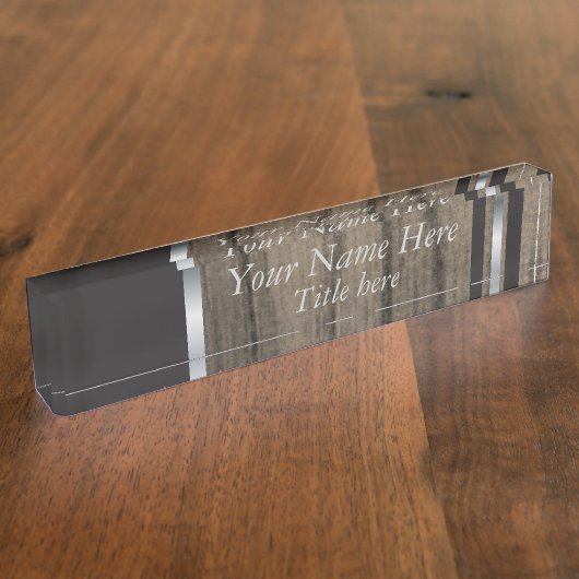 Rustikales, mehelmiges Namenspatch Namensplakette (Seite)