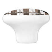 Rustikales Mehrholz-Weiß- und Braunstüren Keramikknauf (Seitenansicht)