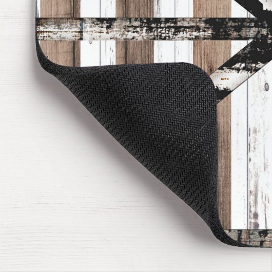 Rustikales Mehrholz-Weiß- und Braunstüren Mousepad (Ecke)