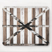 Rustikales Mehrholz-Weiß- und Braunstüren Mousepad (Vorne)