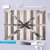 Rustikales Mehrholz-Weiß- und Braunstüren Seidenpapier (Handwerk)