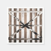 Rustikales Mehrholz-Weiß- und Braunstüren Serviette (Vorderseite)