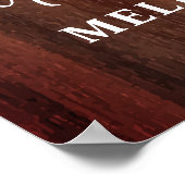 Rustikales Memorial 8 Foto Collage Beerdigung Poster (Ecke)