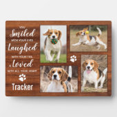 Rustikales Memorial Foto Collage Fotoplatte (Vorderseite)