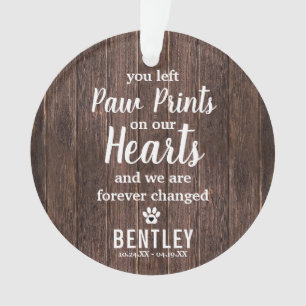 Rustikales Memorial Pet Loss Foto Weihnachten Ornament
