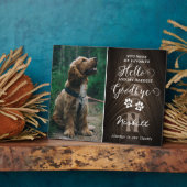 Rustikales Memorybild zum Verlust von Haustieren Fotoplatte (Seite)