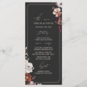 Rustikales Menü für Anemone Hand Drawn Border Gray Menükarte (Vorderseite)