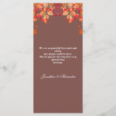 Rustikales Menü für die Hochzeit im Herbst im Herb Menükarte (Rückseite)