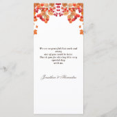 Rustikales Menü für die Hochzeit im Herbst im Herb Menükarte (Rückseite)