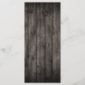 Rustikales Menü für Hirschliebhaber und Herz-Kreuz Menükarte (Rückseite)