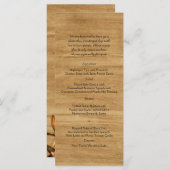 Rustikales Menü für Hochzeiten auf Lily Watercolor Menükarte (Vorne/Hinten)