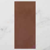 Rustikales Menü für Hochzeiten in Terracotta und G Menükarte (Rückseite)