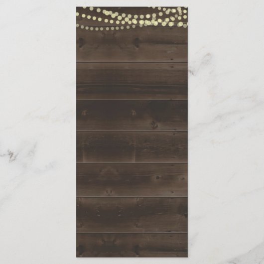 Rustikales Menü für Hochzeiten oder andere Besonde Programm (Rückseite)