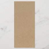 Rustikales Menü für Hochzeiten oder andere Besonde Programm (Rückseite)