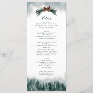 Rustikales Menü für Hochzeiten und Getränke Menükarte