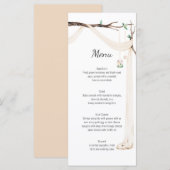 Rustikales Menü für Hochzeitsfeiern mit Beige Menükarte (Vorne/Hinten)