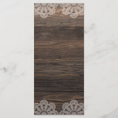 Rustikales Menü mit Blumenzittern aus Holz Menükarte (Rückseite)