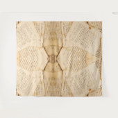 Rustikales Merkblattmuster Wand Wandteppich (Vorderseite (Horizontal))