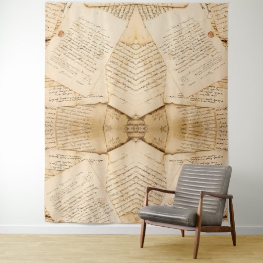 Rustikales Merkblattmuster Wand Wandteppich (Beispiel)