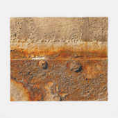 Rustikales Metall: starker texturierter Hintergrun Fleecedecke (Vorderseite (Horizontal))